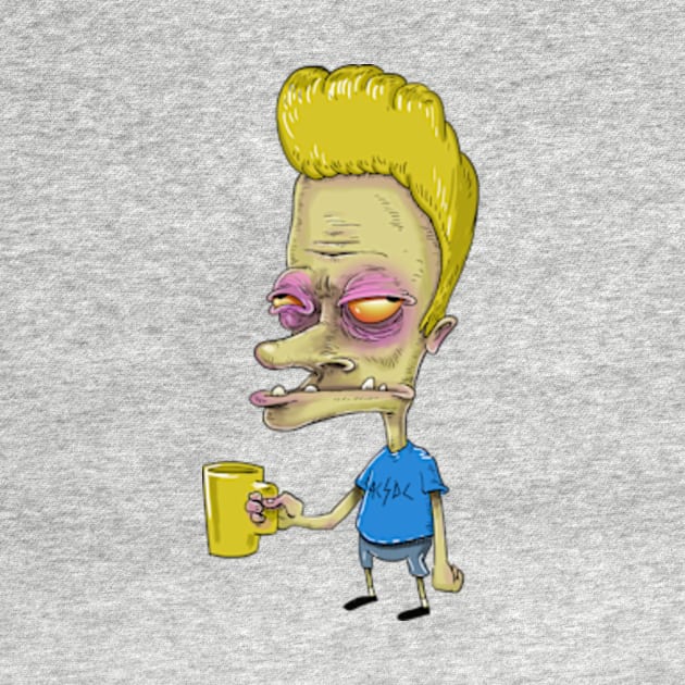 Beavis Before Coffee by idrawcartoons